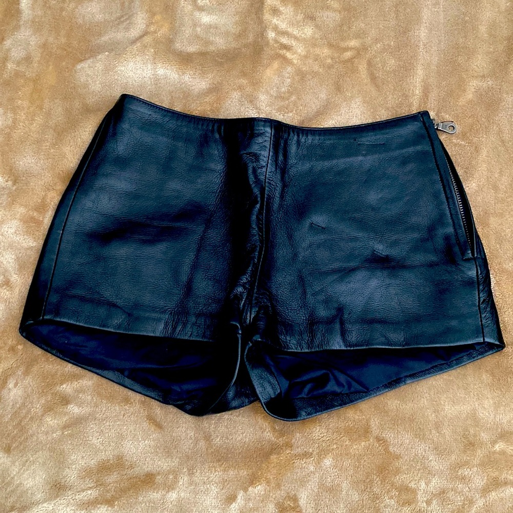 Genuine Leather Booty Shorts